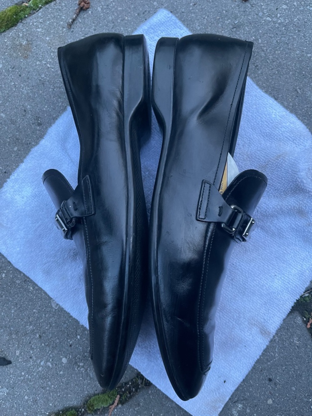 Prada Black Leather Buckle Slip-On Loafers - Picture 3 of 16